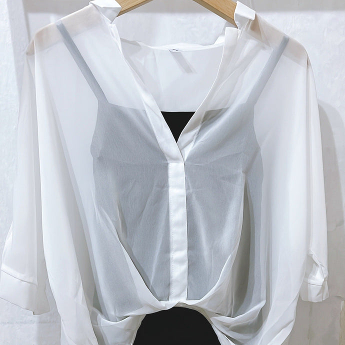 Vest with white outer cover 斯文背心連白色外披/防曬