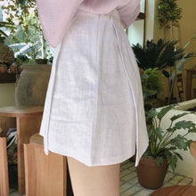 將圖片載入圖庫檢視器 Linen Solid Side Slit Culottes 麻質純色側開叉裙褲
